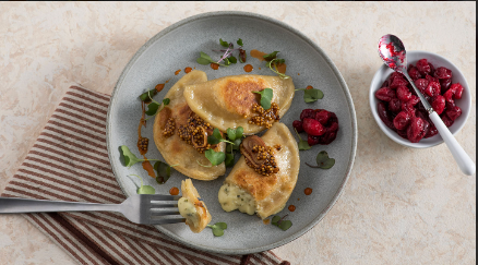 Garlic & Herb Cheese-Stuffed Pierogi