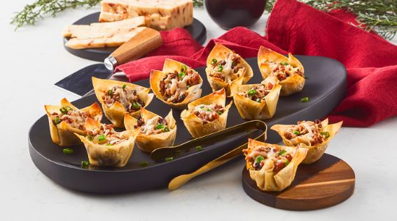 Cranberry Cheddar Wonton Cups