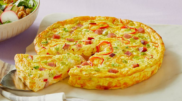 Ham and Colby Crustless Quiche