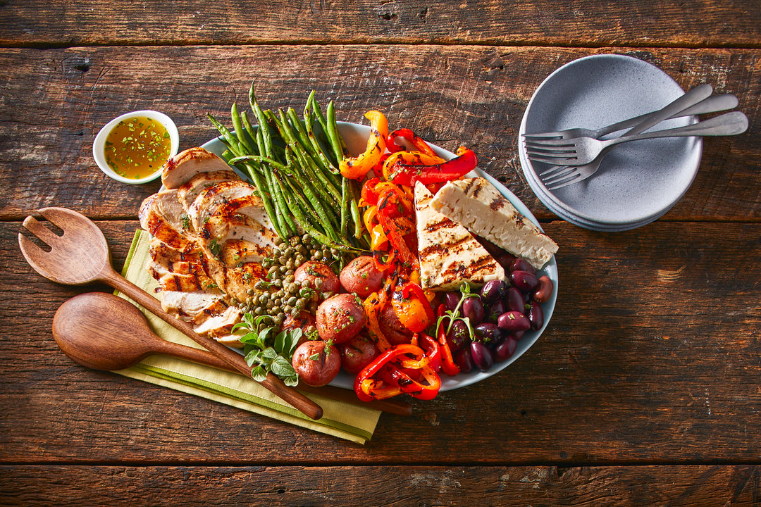 Grilled Feta Nicoise Salad