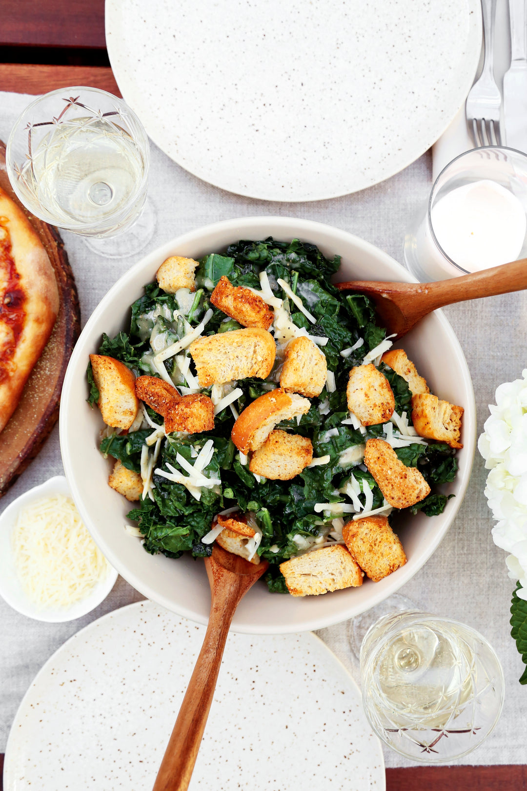 Crispy Kale Caesar Salad