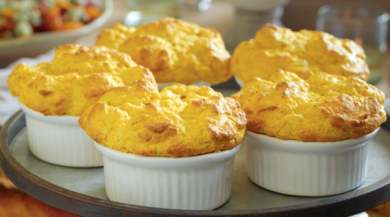Pumpkin Parmesan Souffles