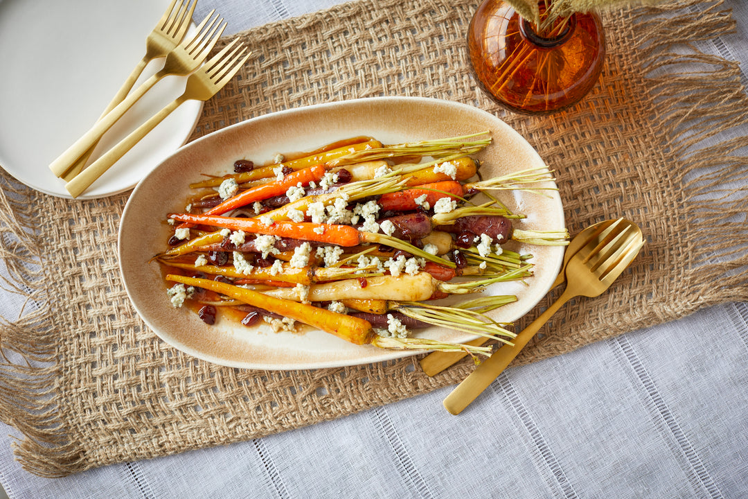 Bourbon-Glazed Carrots with Gorgonzola