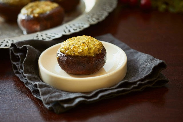 Pesto and Asiago-Stuffed Mushrooms - 12 Recipes of Christmas