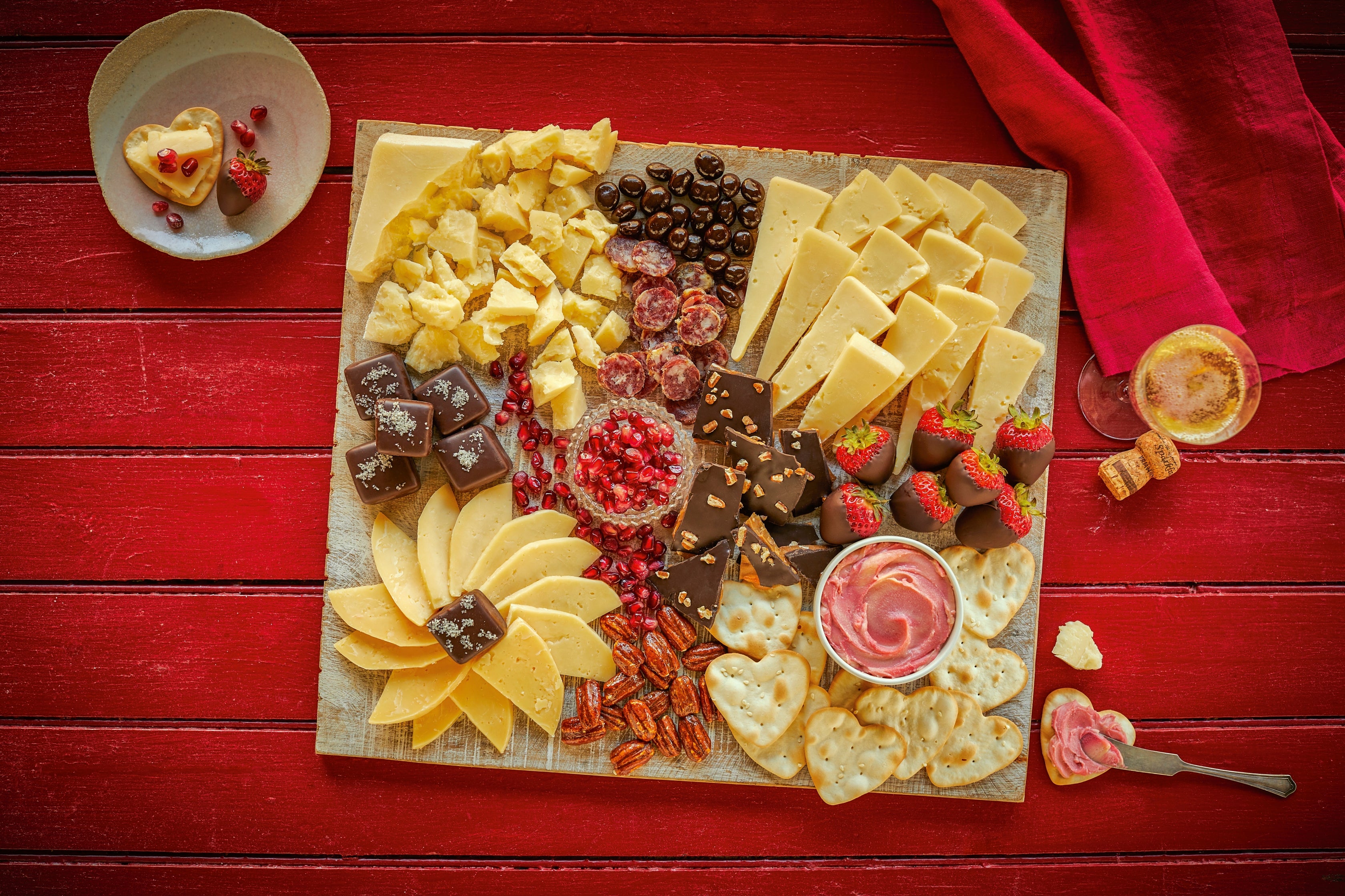 Valentine's Day Cheese Board