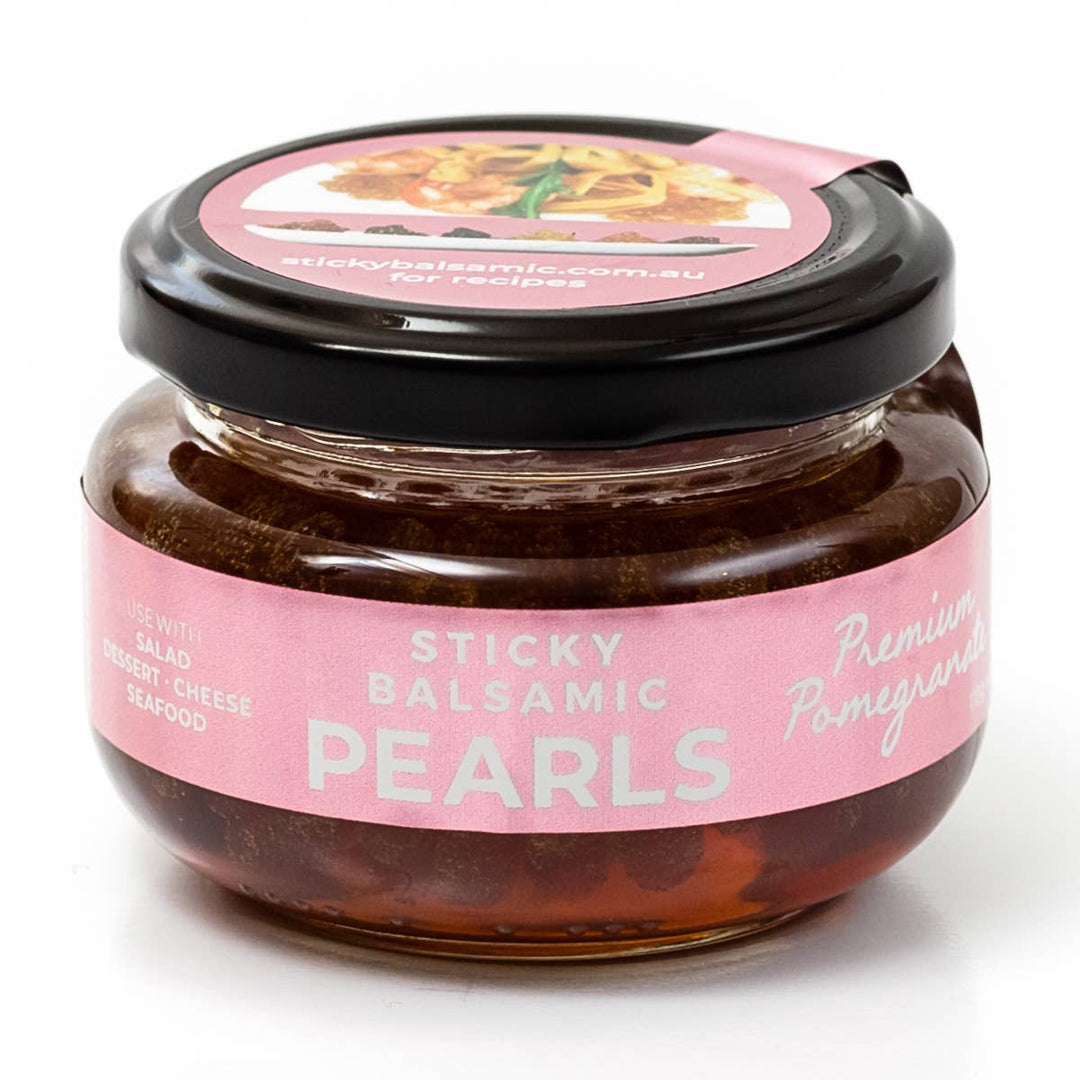 Sticky Balsamic Pomegranate Pearls