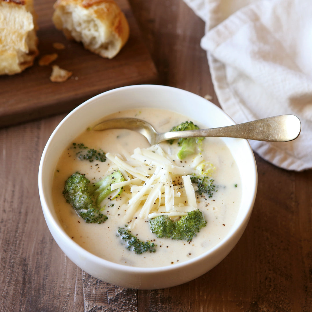Asiago Broccoli cheeses soup